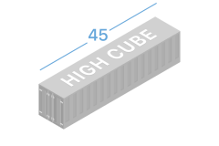 45HC Морські контейнери 45 футів high cube